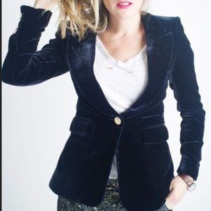 - Smythe Velvet Peaked Lapel Blazer